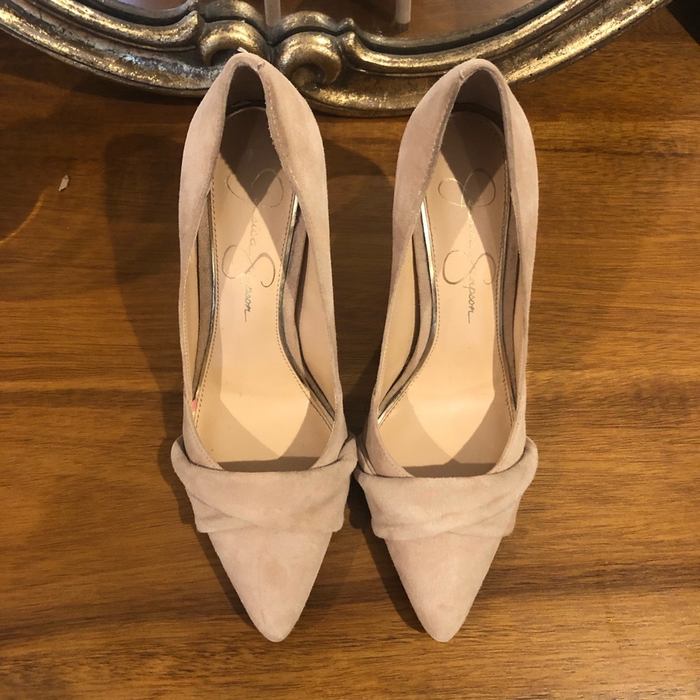 Nude Suede Jessica Simpson Heels- Worn Once